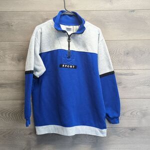 SJB Sport Pullover Athletic 1/4 Zip Sweater Womens Size Large